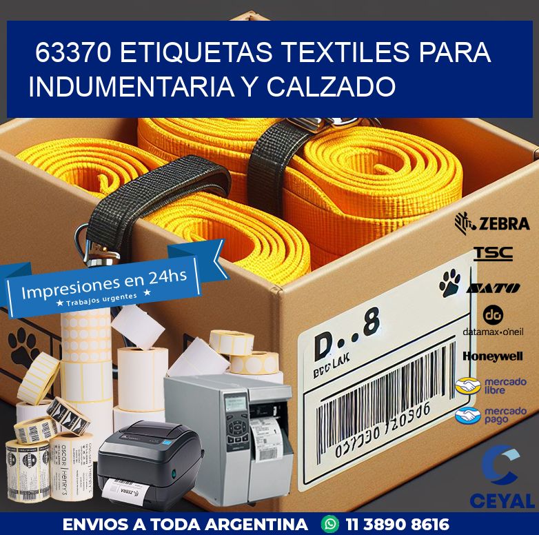 63370 ETIQUETAS TEXTILES PARA INDUMENTARIA Y CALZADO