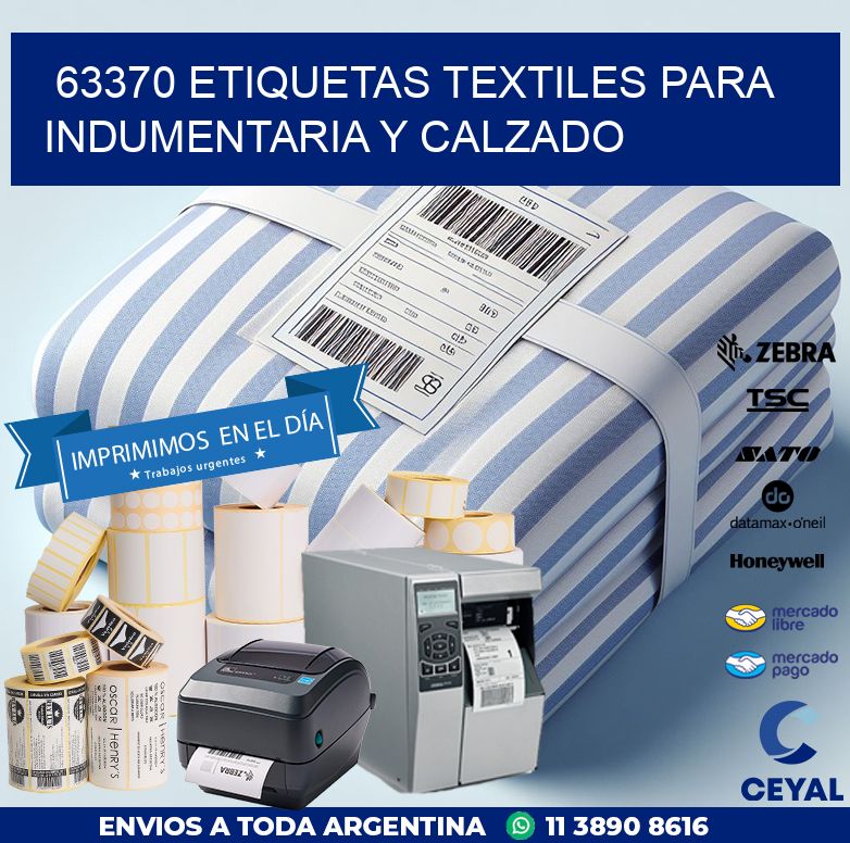 63370 ETIQUETAS TEXTILES PARA INDUMENTARIA Y CALZADO