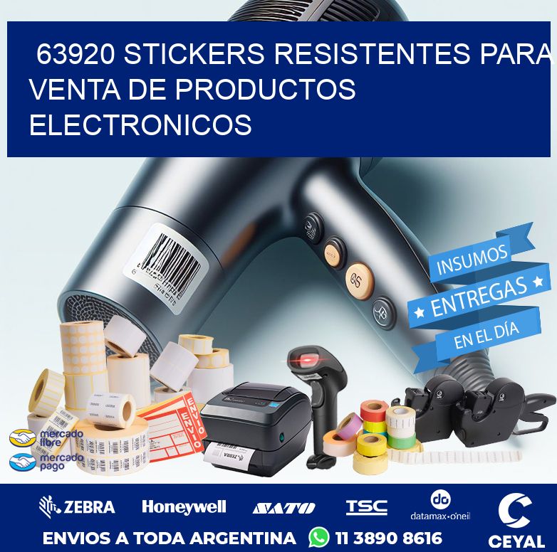 63920 STICKERS RESISTENTES PARA VENTA DE PRODUCTOS ELECTRONICOS