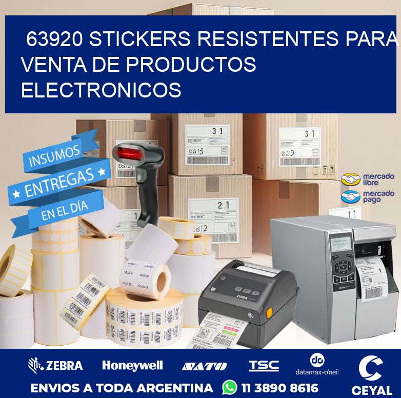 63920 STICKERS RESISTENTES PARA VENTA DE PRODUCTOS ELECTRONICOS