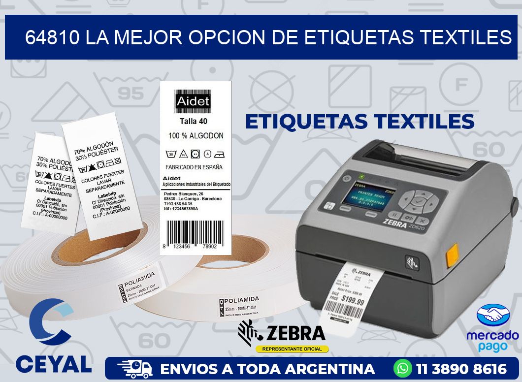 64810 LA MEJOR OPCION DE ETIQUETAS TEXTILES