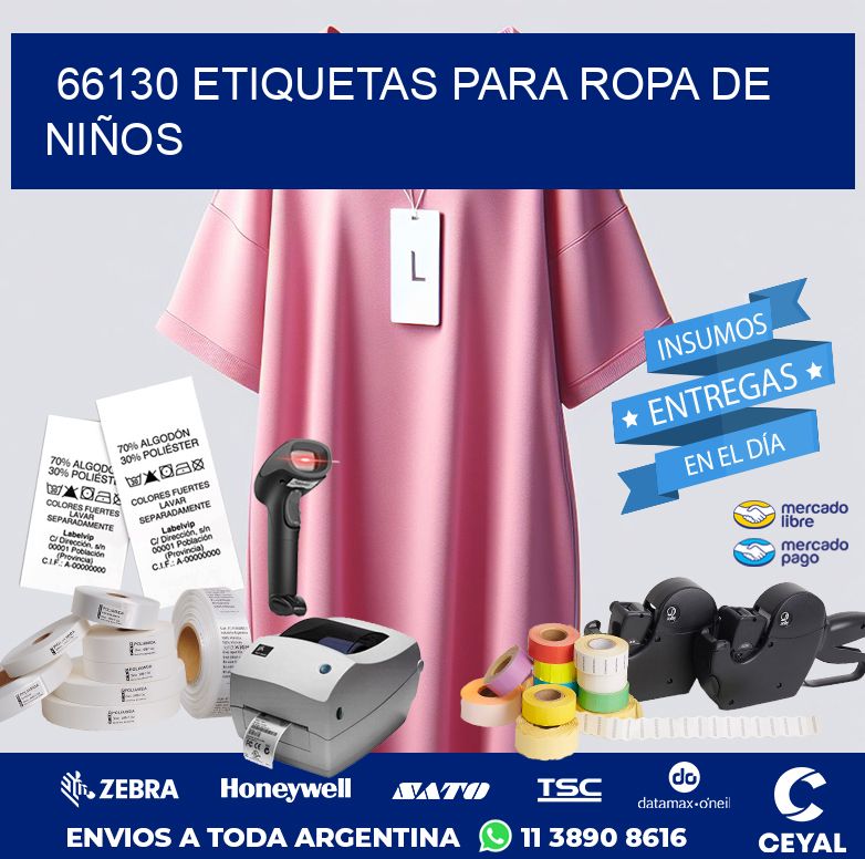 66130 ETIQUETAS PARA ROPA DE NIÑOS