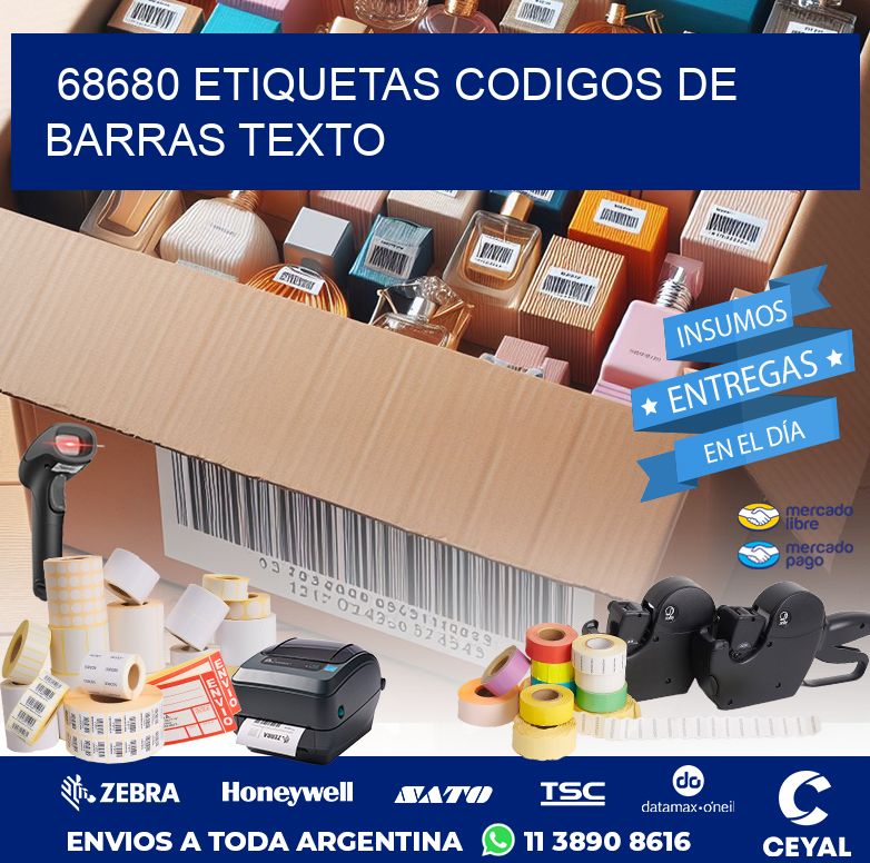 68680 ETIQUETAS CODIGOS DE BARRAS TEXTO