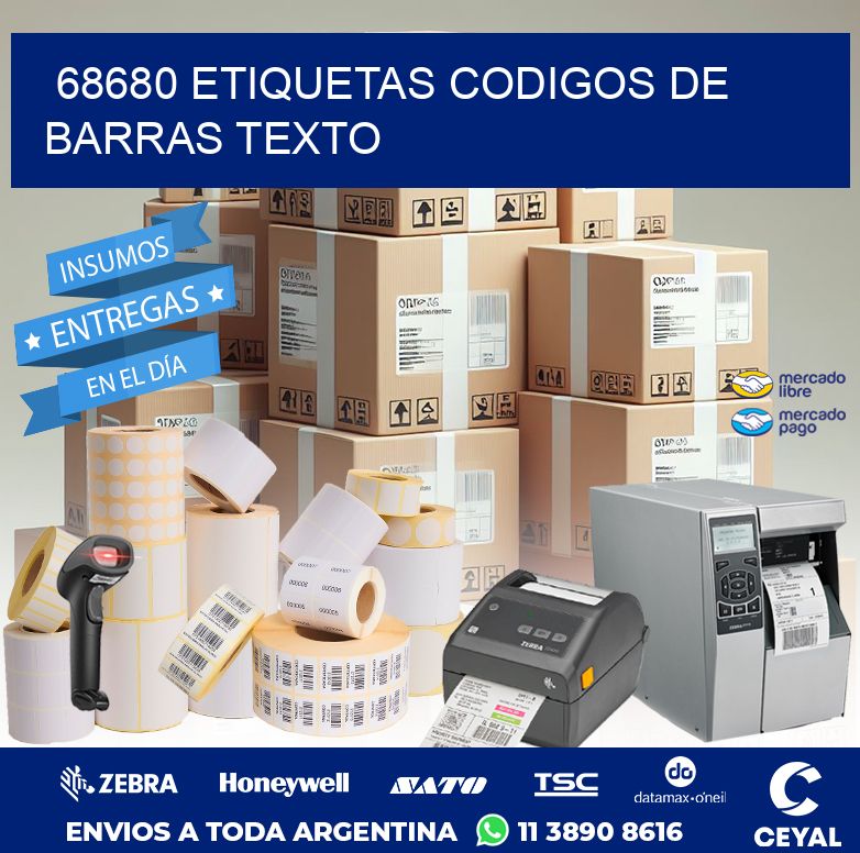 68680 ETIQUETAS CODIGOS DE BARRAS TEXTO