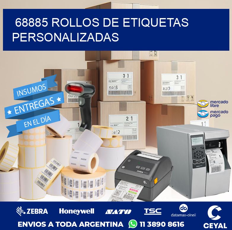 68885 ROLLOS DE ETIQUETAS PERSONALIZADAS