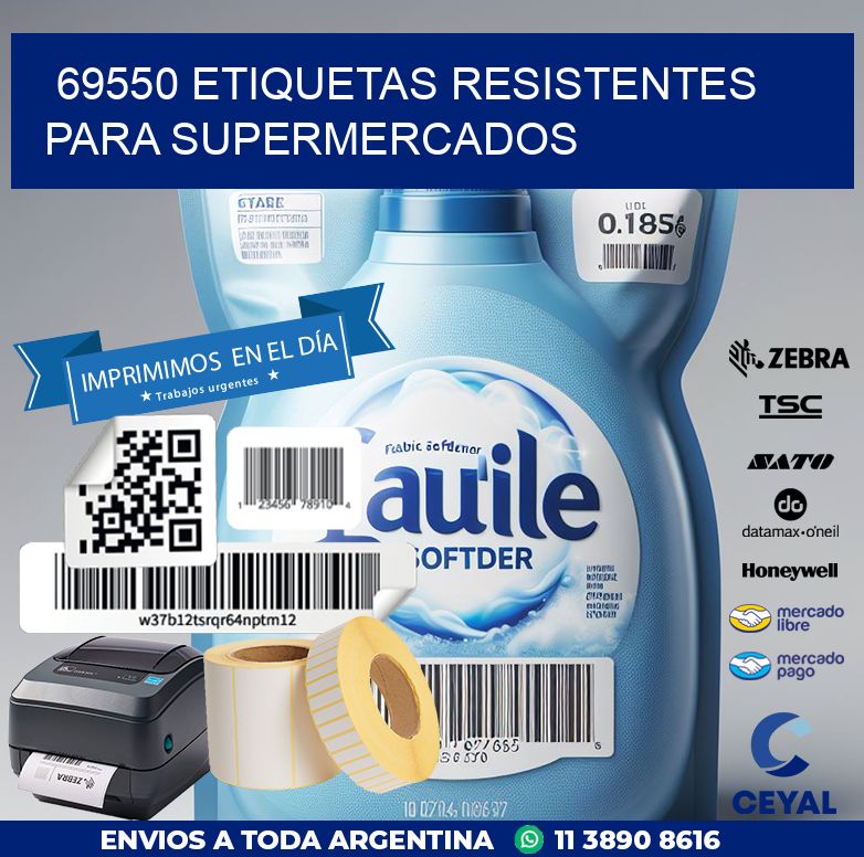 69550 ETIQUETAS RESISTENTES PARA SUPERMERCADOS