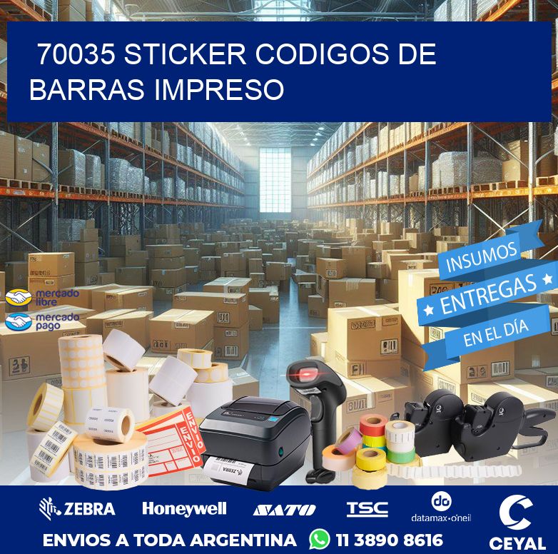 70035 STICKER CODIGOS DE BARRAS IMPRESO