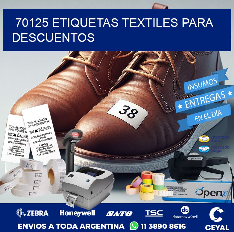 70125 ETIQUETAS TEXTILES PARA DESCUENTOS