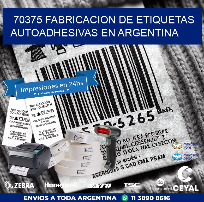 70375 FABRICACION DE ETIQUETAS AUTOADHESIVAS EN ARGENTINA