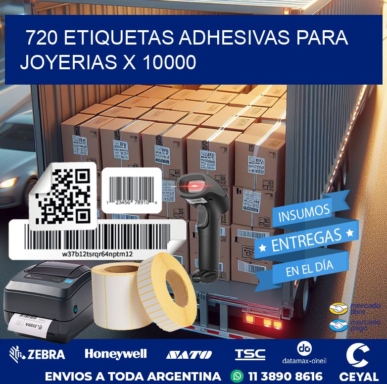 720 ETIQUETAS ADHESIVAS PARA JOYERIAS X 10000
