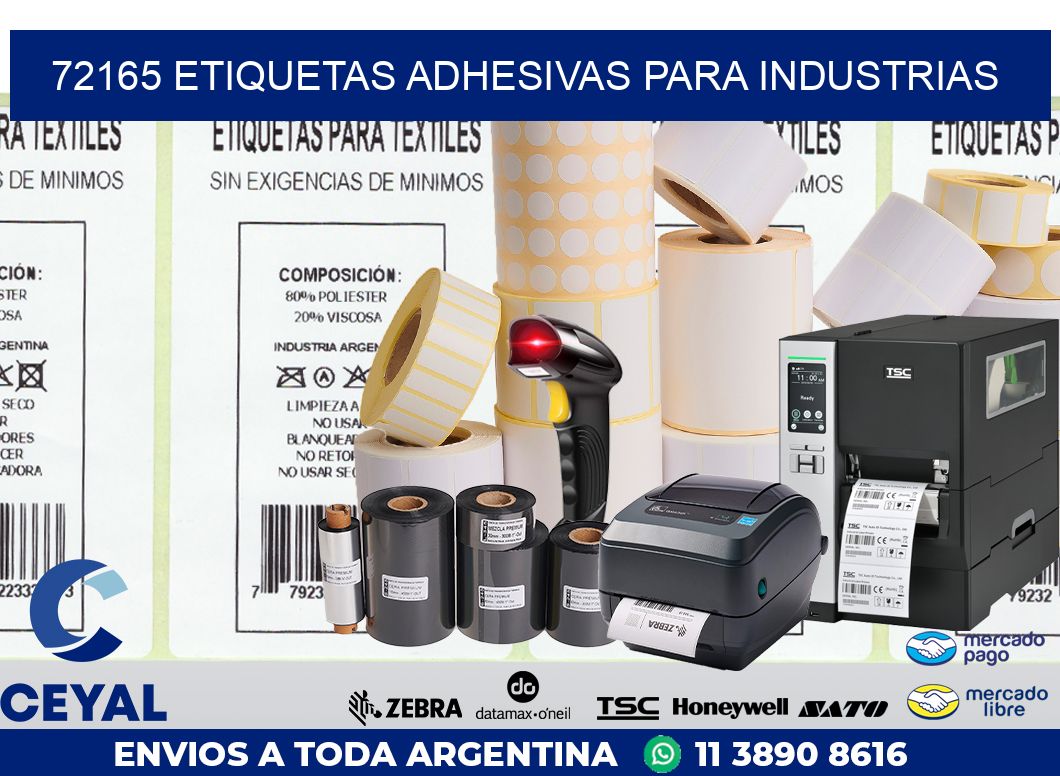 72165 ETIQUETAS ADHESIVAS PARA INDUSTRIAS