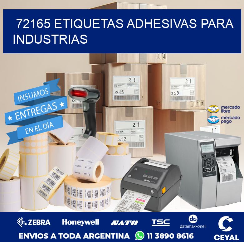 72165 ETIQUETAS ADHESIVAS PARA INDUSTRIAS