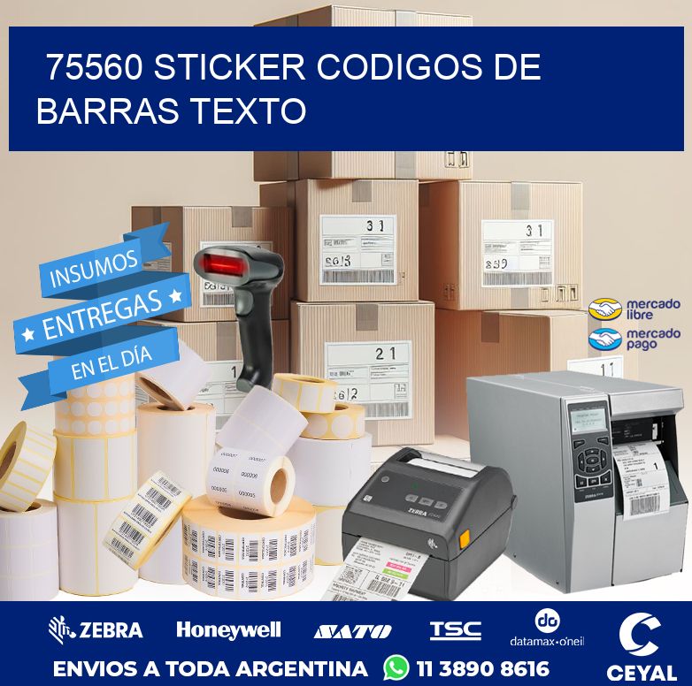 75560 STICKER CODIGOS DE BARRAS TEXTO