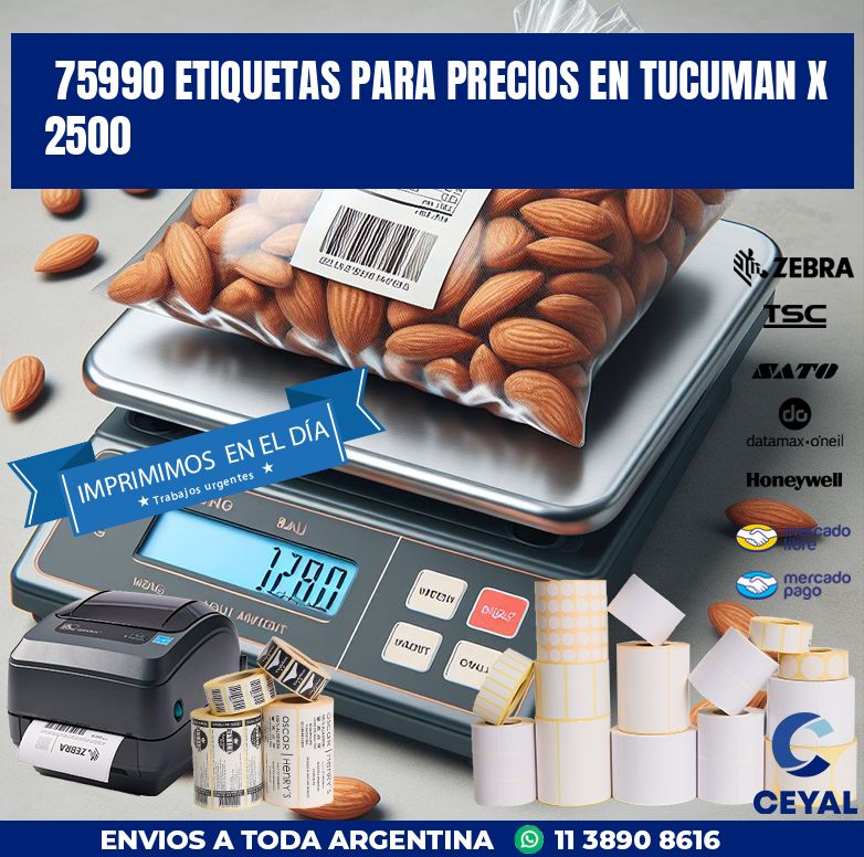 75990 ETIQUETAS PARA PRECIOS EN TUCUMAN X 2500