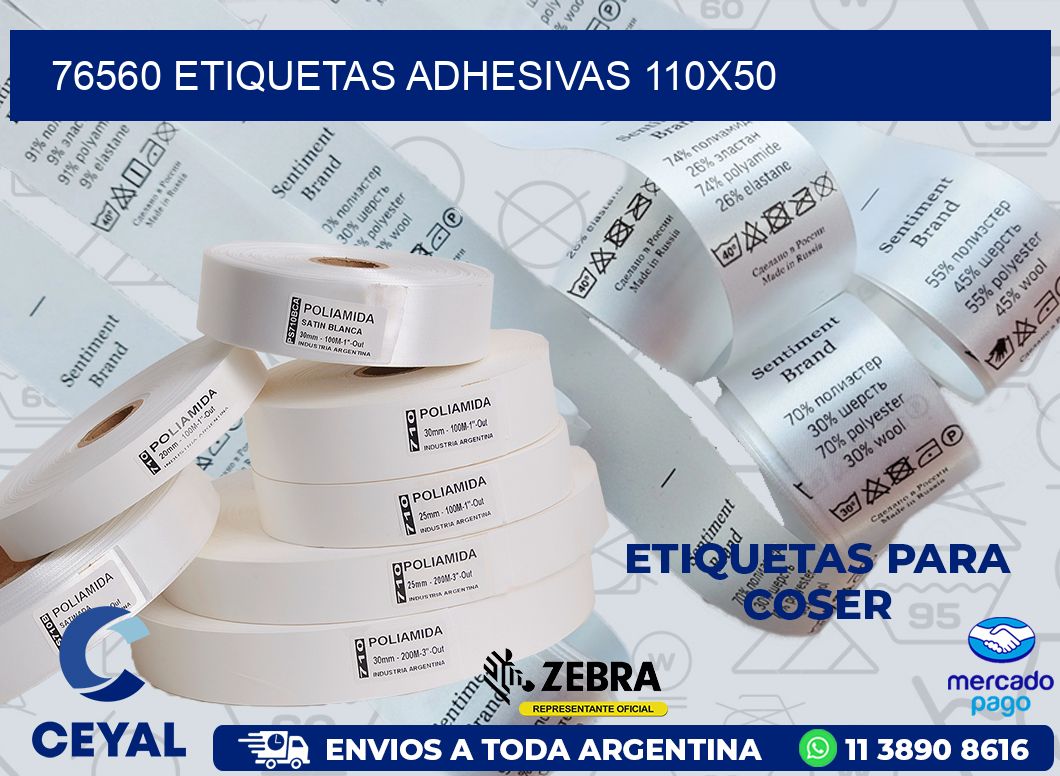 76560 ETIQUETAS ADHESIVAS 110X50