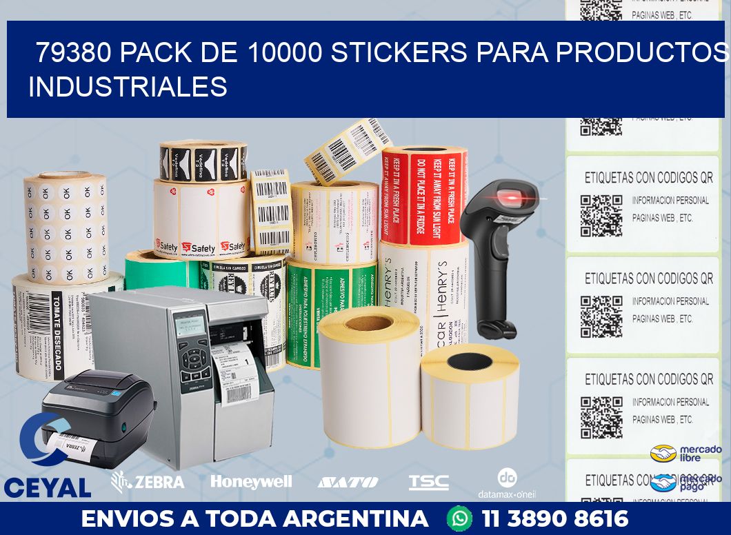 79380 PACK DE 10000 STICKERS PARA PRODUCTOS INDUSTRIALES