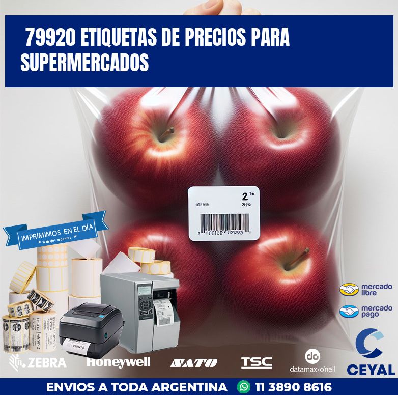 79920 ETIQUETAS DE PRECIOS PARA SUPERMERCADOS