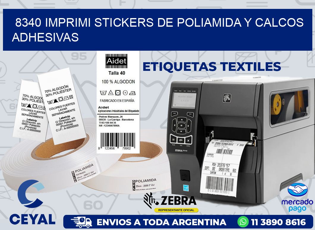 8340 IMPRIMI STICKERS DE POLIAMIDA Y CALCOS ADHESIVAS
