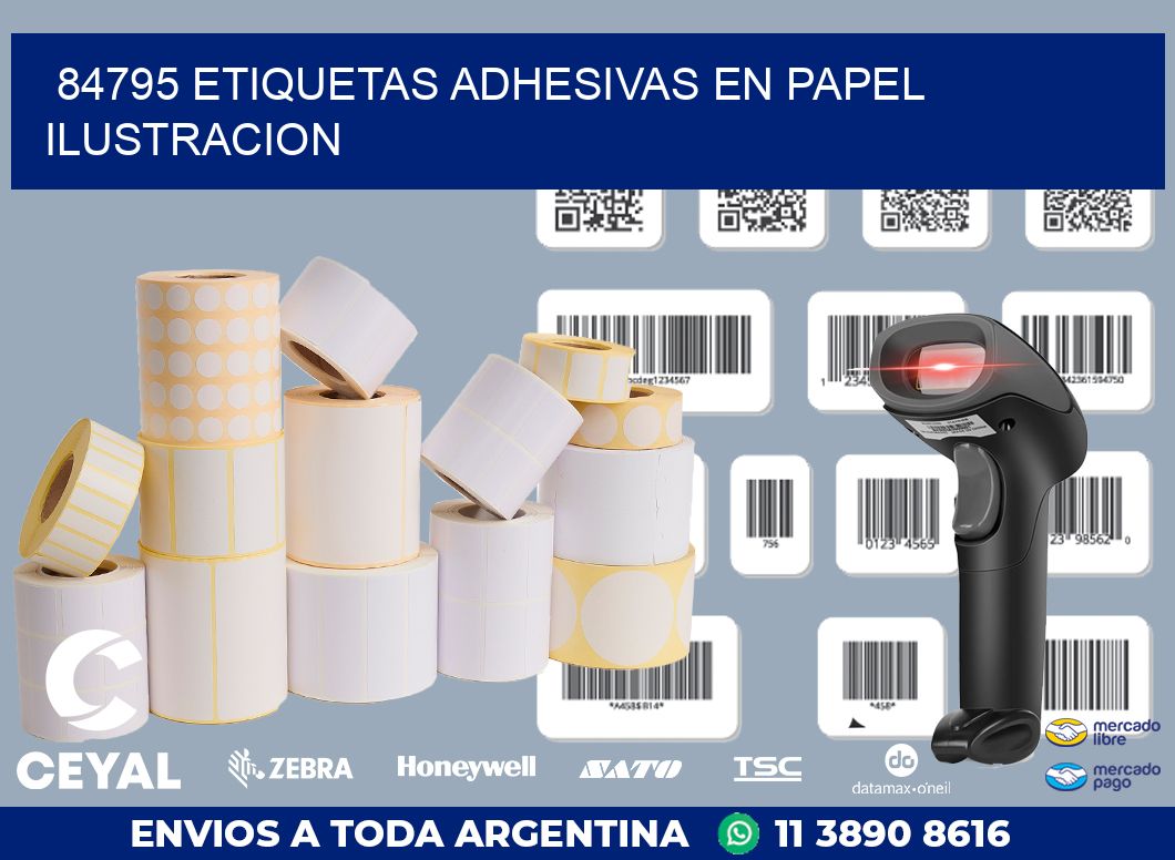 84795 ETIQUETAS ADHESIVAS EN PAPEL ILUSTRACION