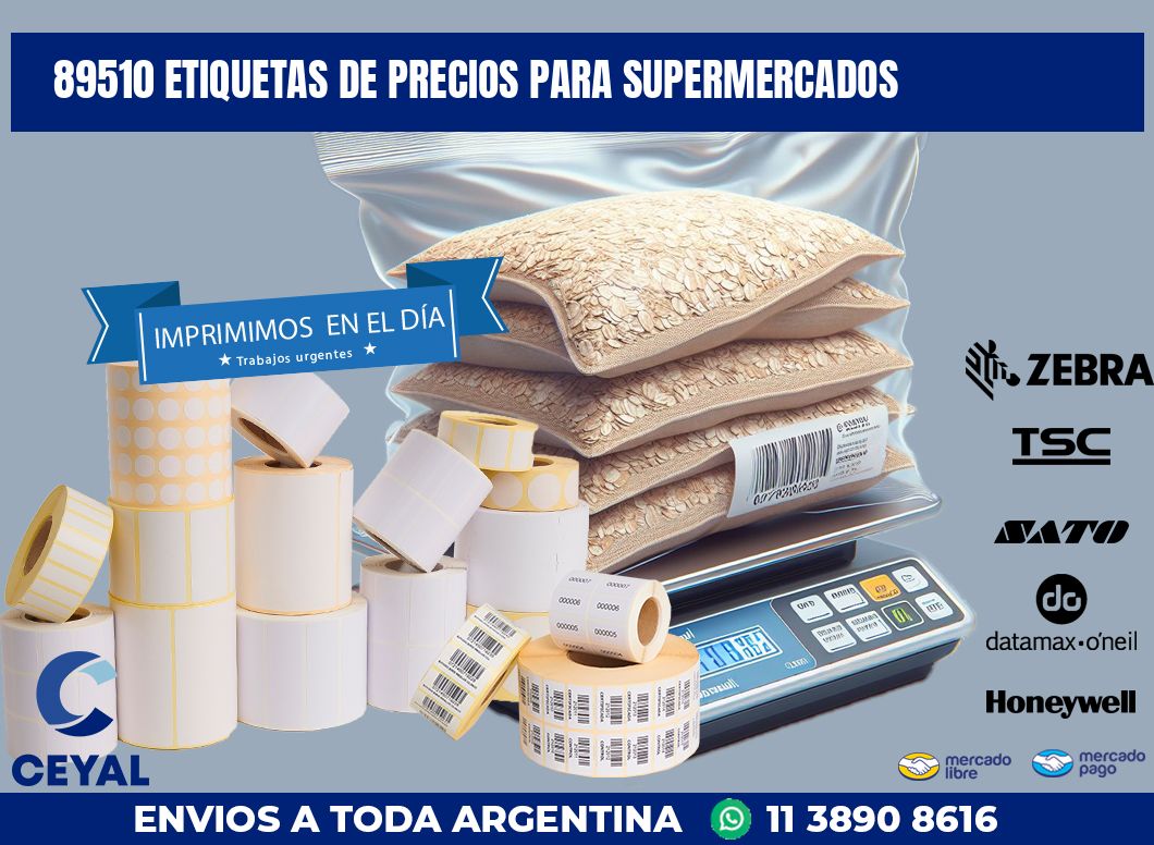 89510 ETIQUETAS DE PRECIOS PARA SUPERMERCADOS