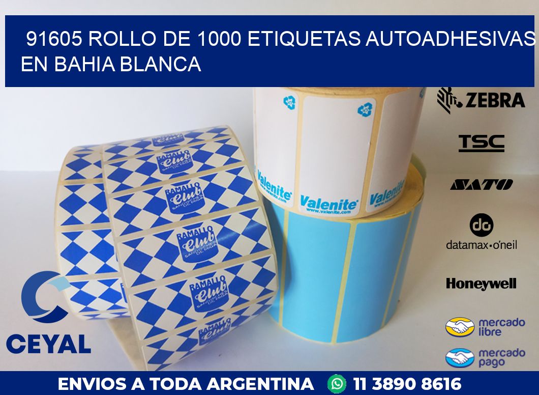 91605 ROLLO DE 1000 ETIQUETAS AUTOADHESIVAS EN BAHIA BLANCA