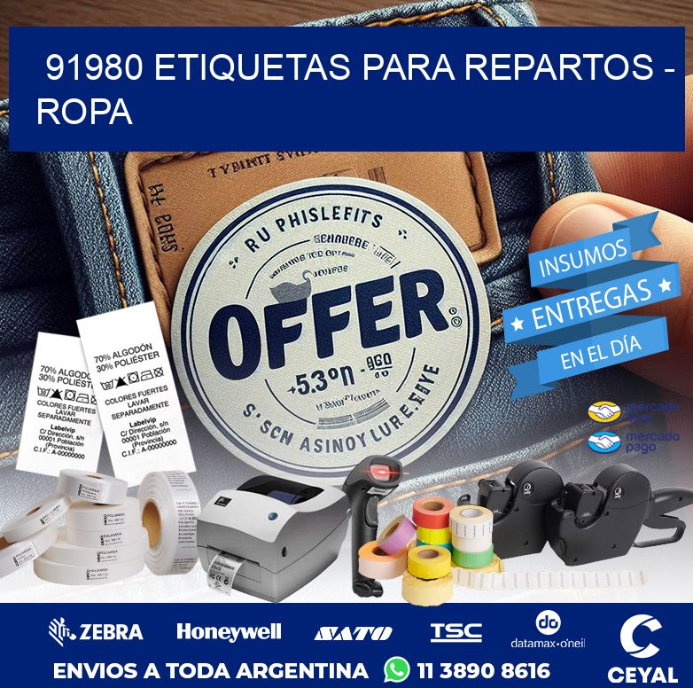 91980 ETIQUETAS PARA REPARTOS – ROPA