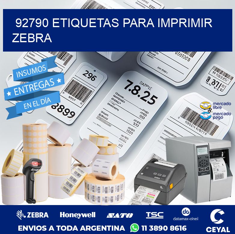 92790 ETIQUETAS PARA IMPRIMIR ZEBRA