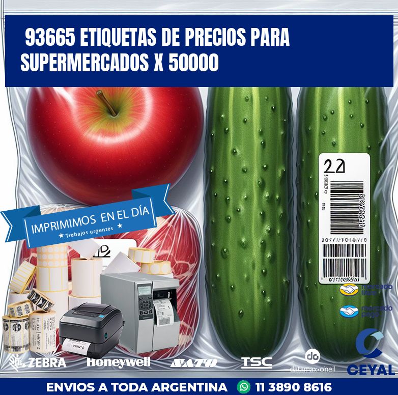 93665 ETIQUETAS DE PRECIOS PARA SUPERMERCADOS X 50000