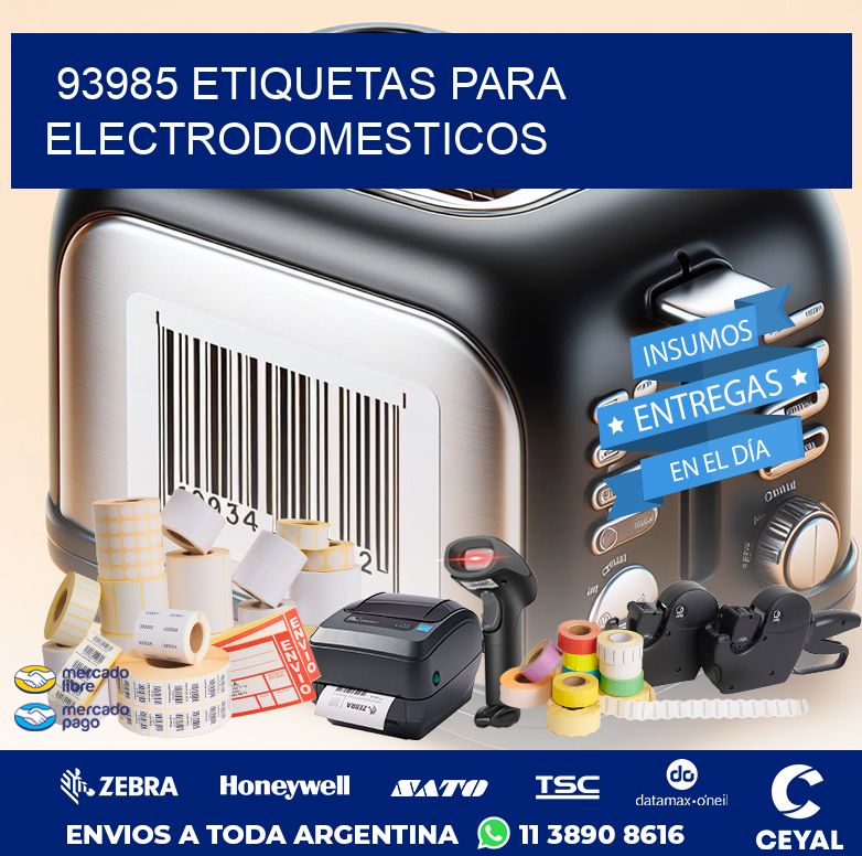 93985 ETIQUETAS PARA ELECTRODOMESTICOS