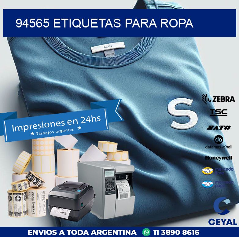 94565 ETIQUETAS PARA ROPA