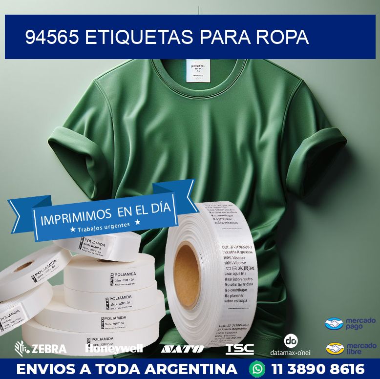 94565 ETIQUETAS PARA ROPA