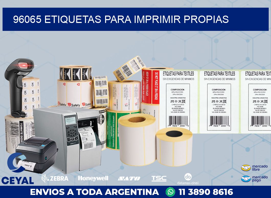 96065 ETIQUETAS PARA IMPRIMIR PROPIAS