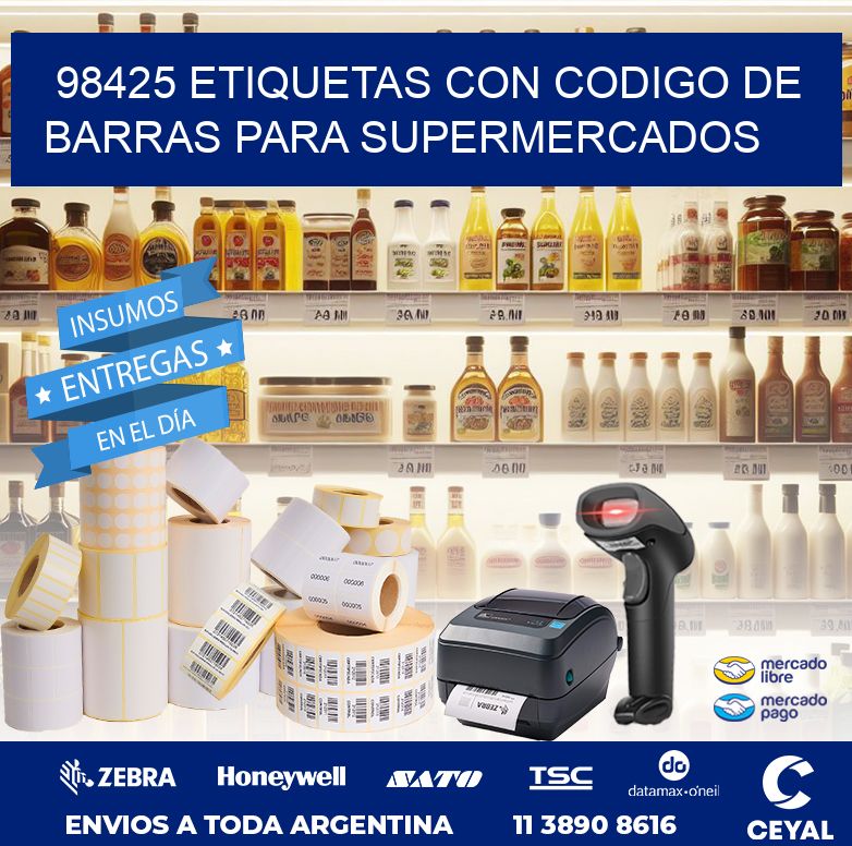 98425 ETIQUETAS CON CODIGO DE BARRAS PARA SUPERMERCADOS