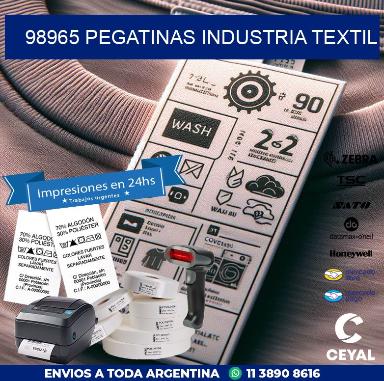 98965 PEGATINAS INDUSTRIA TEXTIL