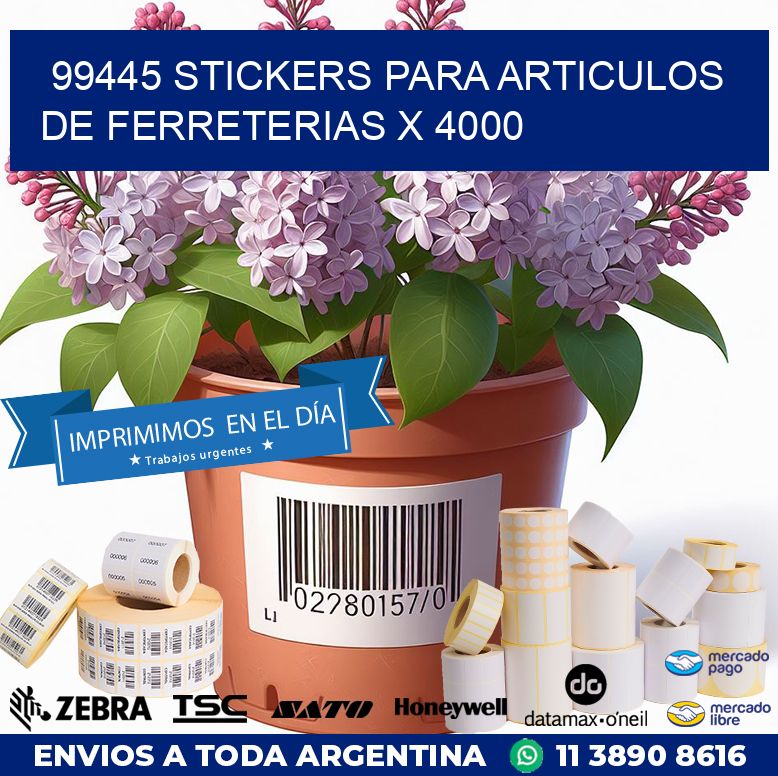 99445 STICKERS PARA ARTICULOS DE FERRETERIAS X 4000