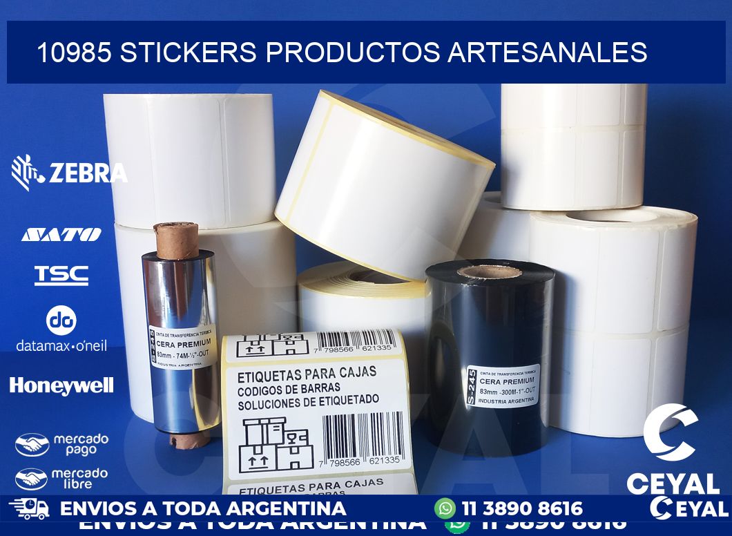 10985 stickers productos artesanales