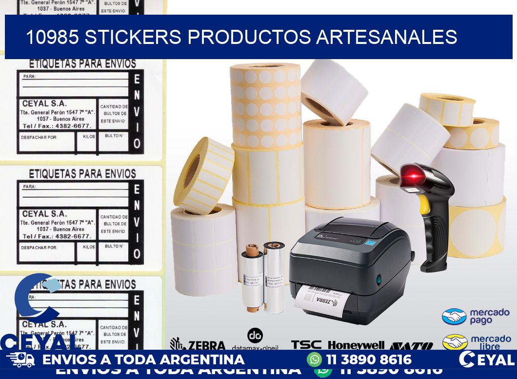 10985 stickers productos artesanales