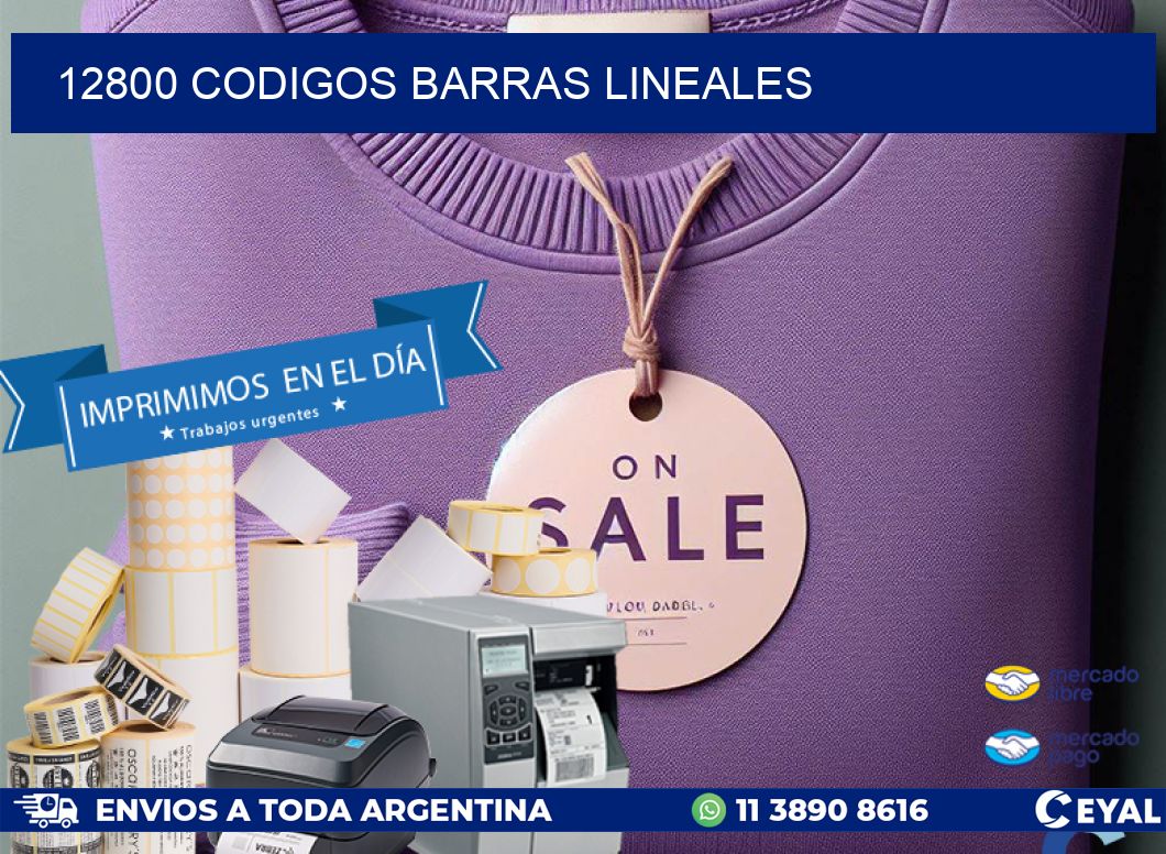 12800 CODIGOS BARRAS LINEALES