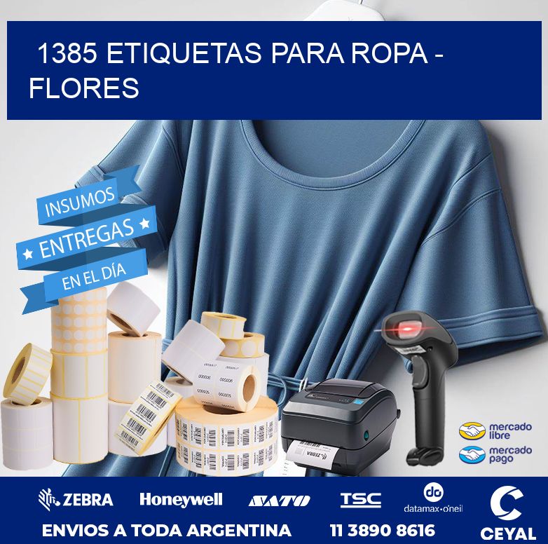 1385 ETIQUETAS PARA ROPA - FLORES