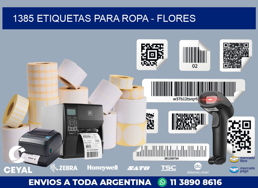 1385 ETIQUETAS PARA ROPA - FLORES
