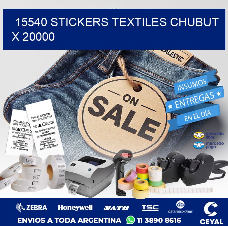 15540 STICKERS TEXTILES CHUBUT X 20000