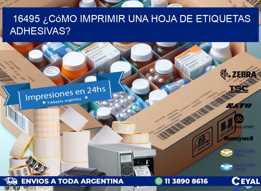 16495 ¿Cómo imprimir una hoja de etiquetas adhesivas?