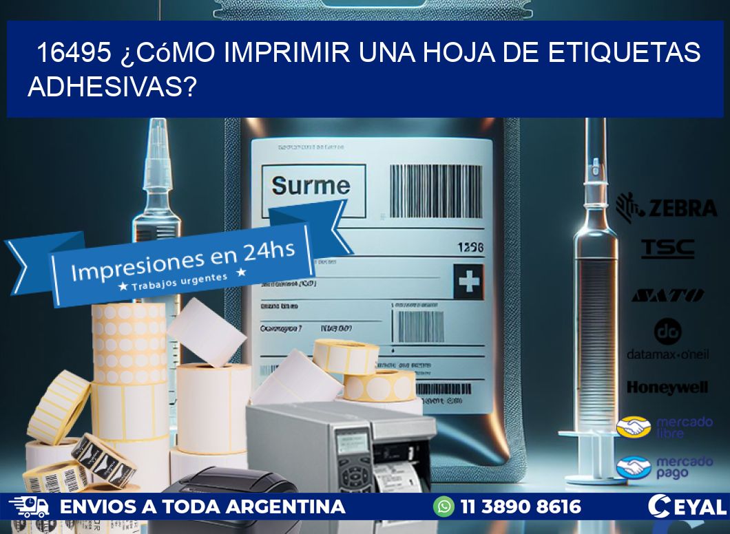 16495 ¿Cómo imprimir una hoja de etiquetas adhesivas?