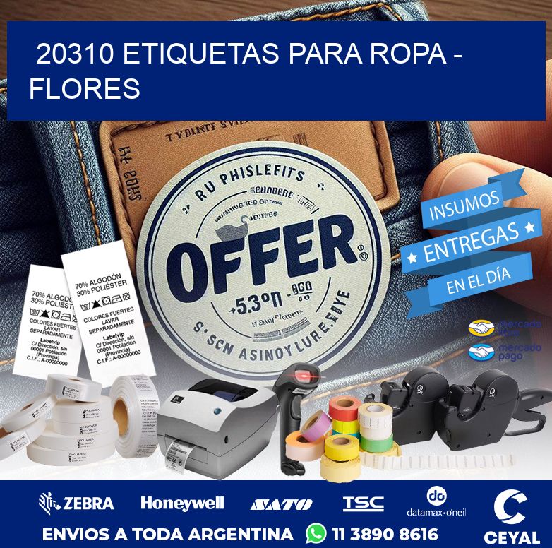 20310 ETIQUETAS PARA ROPA – FLORES