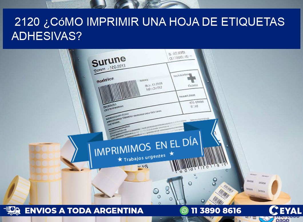 2120 ¿Cómo imprimir una hoja de etiquetas adhesivas?