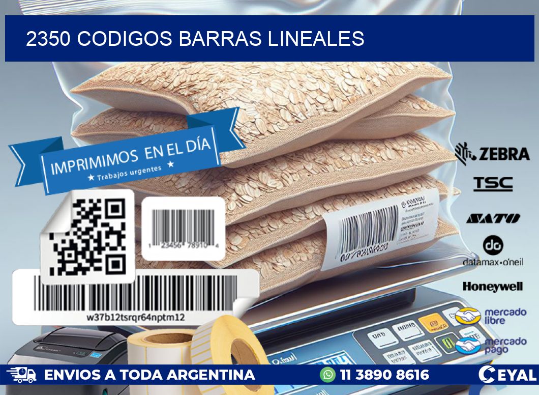 2350 CODIGOS BARRAS LINEALES