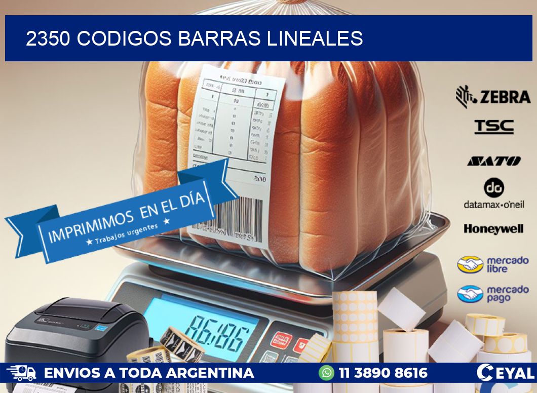 2350 CODIGOS BARRAS LINEALES