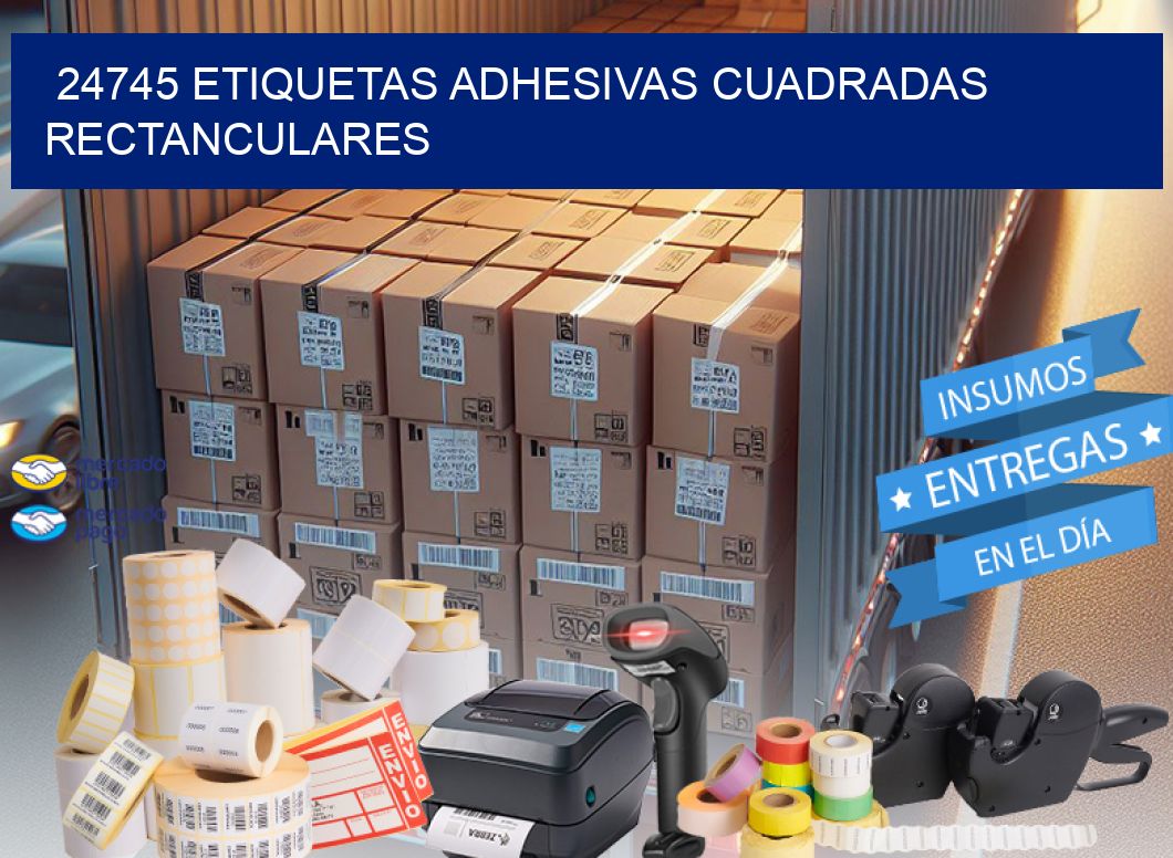 24745 ETIQUETAS ADHESIVAS CUADRADAS RECTANCULARES