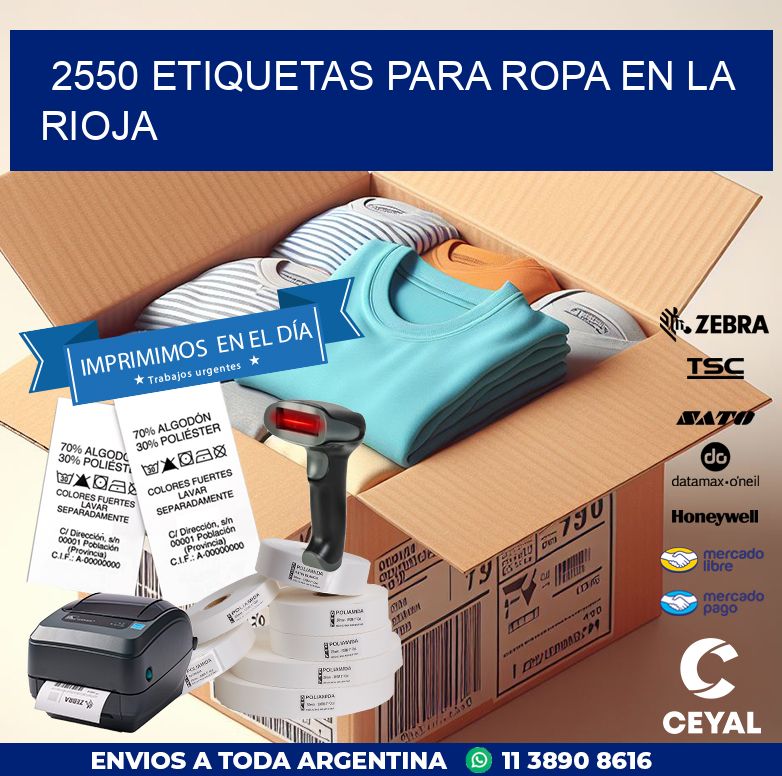 2550 ETIQUETAS PARA ROPA EN LA RIOJA