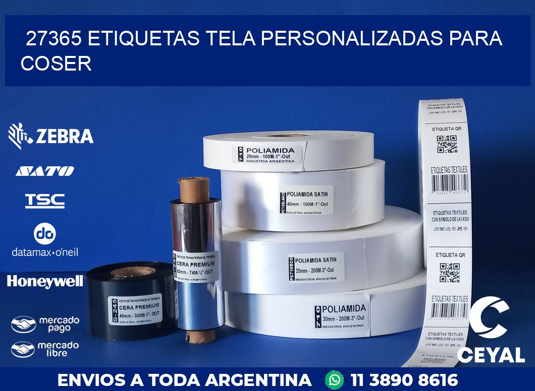 27365 ETIQUETAS TELA PERSONALIZADAS PARA COSER
